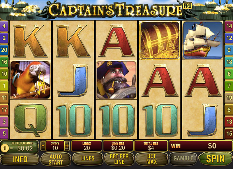 Онлайн аппараты «Captain's Treasure Pro» на портале 1Win казино